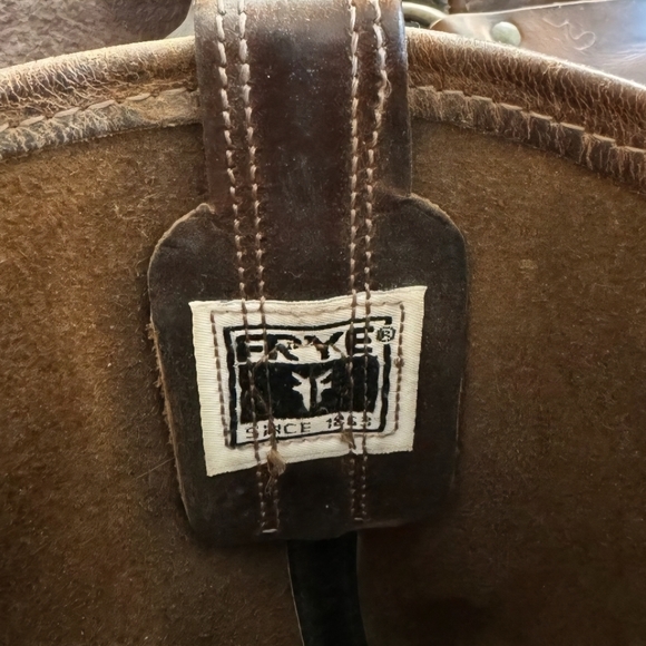 FRYE Women's Harness Boots Rustic Brown Low Heeled, Sz 10, Western, Moto, Biker - Picture 2 of 11